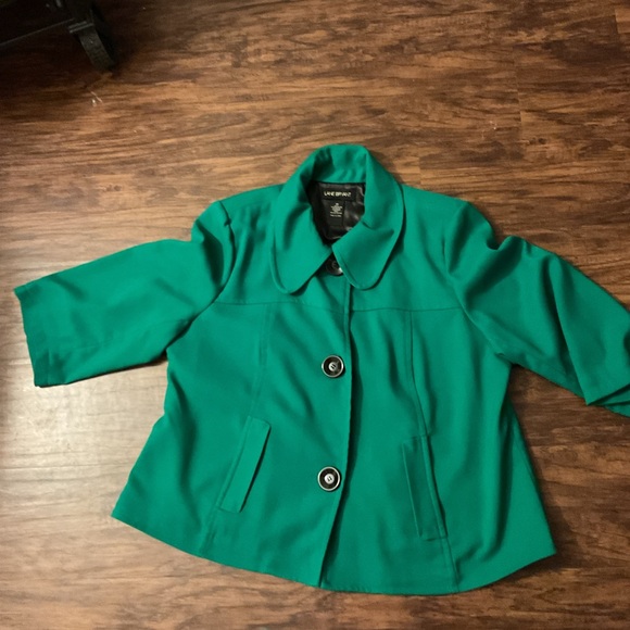 Lane Bryant Jackets & Blazers - Lane Bryant Vintage Green Blazer with shoulder pads
